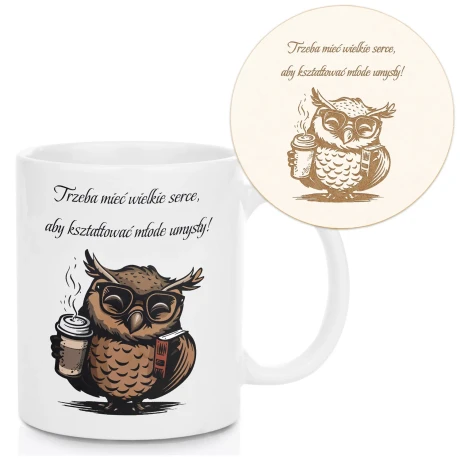 Przejdź do produktu Prezent na Dzień Nauczyciela kubek z podstawką Prezent dla Wychowawcy DNNaK1_71