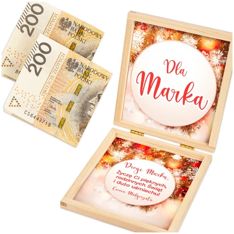 Przejdź do produktu Pudełko na Pieniądze Prezent pod choinkę Święta Rodziców Dziadków Mamy swx_mm3