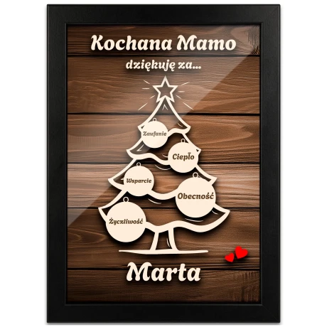 Przejdź do produktu Prezent dla Mamy Święta Pod choinkę Rodziców Obrazek podziękowanie swx_mm7