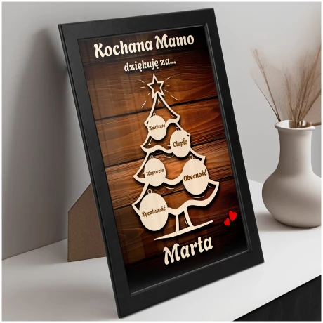 Przejdź do produktu Prezent dla Mamy Święta Pod choinkę Rodziców Obrazek podziękowanie swx_mm7