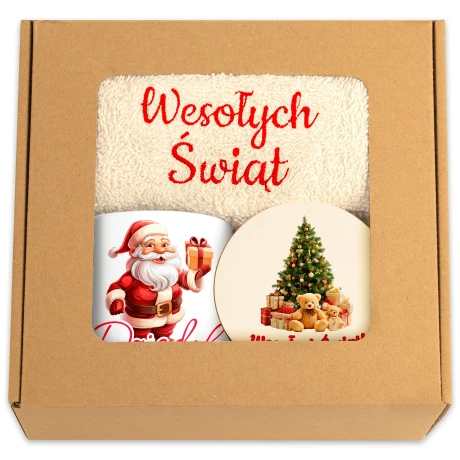 Przejdź do produktu Prezent Na Święta dla Dziadka Kubek Podstawka Ręcznik swx_mm11
