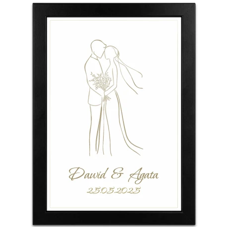 Przejdź do produktu Personalizowany obrazek / prezent Ślubny – Prezent dla Pary Młodej na Rocznicę, Jubileusz, Ślub Ob2C