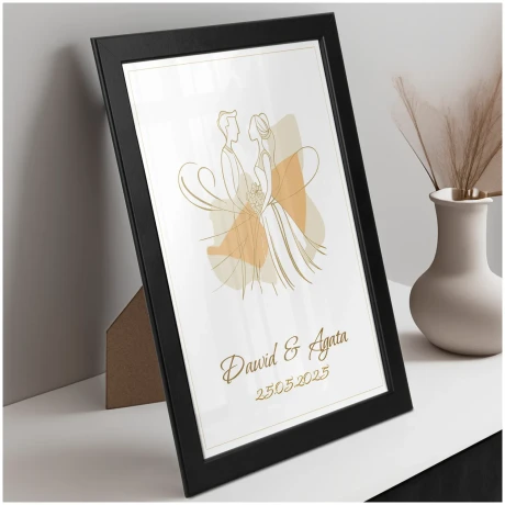 Przejdź do produktu Personalizowany obrazek / prezent Ślubny – Prezent dla Pary Młodej na Rocznicę, Jubileusz, Ślub Ob3C