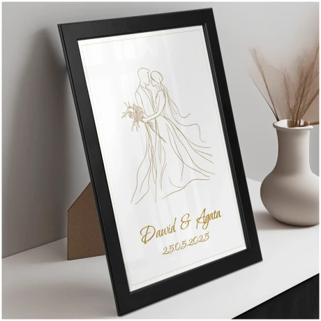 Przejdź do produktu Personalizowany obrazek / prezent Ślubny – Prezent dla Pary Młodej na Rocznicę, Jubileusz, Ślub Ob4C