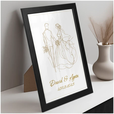 Przejdź do produktu Personalizowany obrazek / prezent Ślubny – Prezent dla Pary Młodej na Rocznicę, Jubileusz, Ślub Ob5C