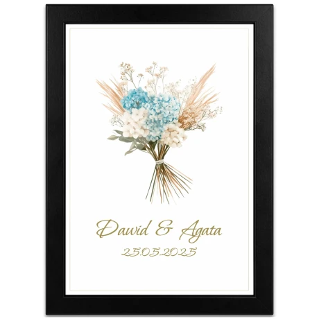 Przejdź do produktu Personalizowany obrazek / prezent Ślubny – Prezent dla Pary Młodej na Rocznicę, Jubileusz, Ślub Ob9C